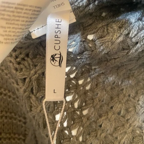 Cupshe Charcoal open Knit Tunic - Picture 4 of 5